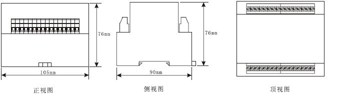 RL-1D/RL-2D内部接线（正视图）