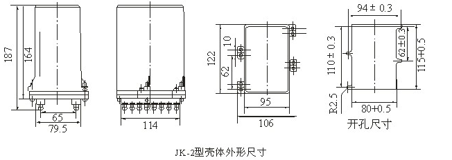 1.继电器的额定值及规格见表1。 2.动作电压:对于额定电压为220V和110V的继电器不大于80%额定电压,对于额定电压为48V的继电器不大于90%额定电压。 表 1 3.延时一致性:在温度为205时,继电器任意整定点上连续动作5次,最大与最小延时的差别不大于整定值的5%。 4.温升:当环境温度为50时,继电器长期加110%额定电压,其线圈温升不应超过50。 5.