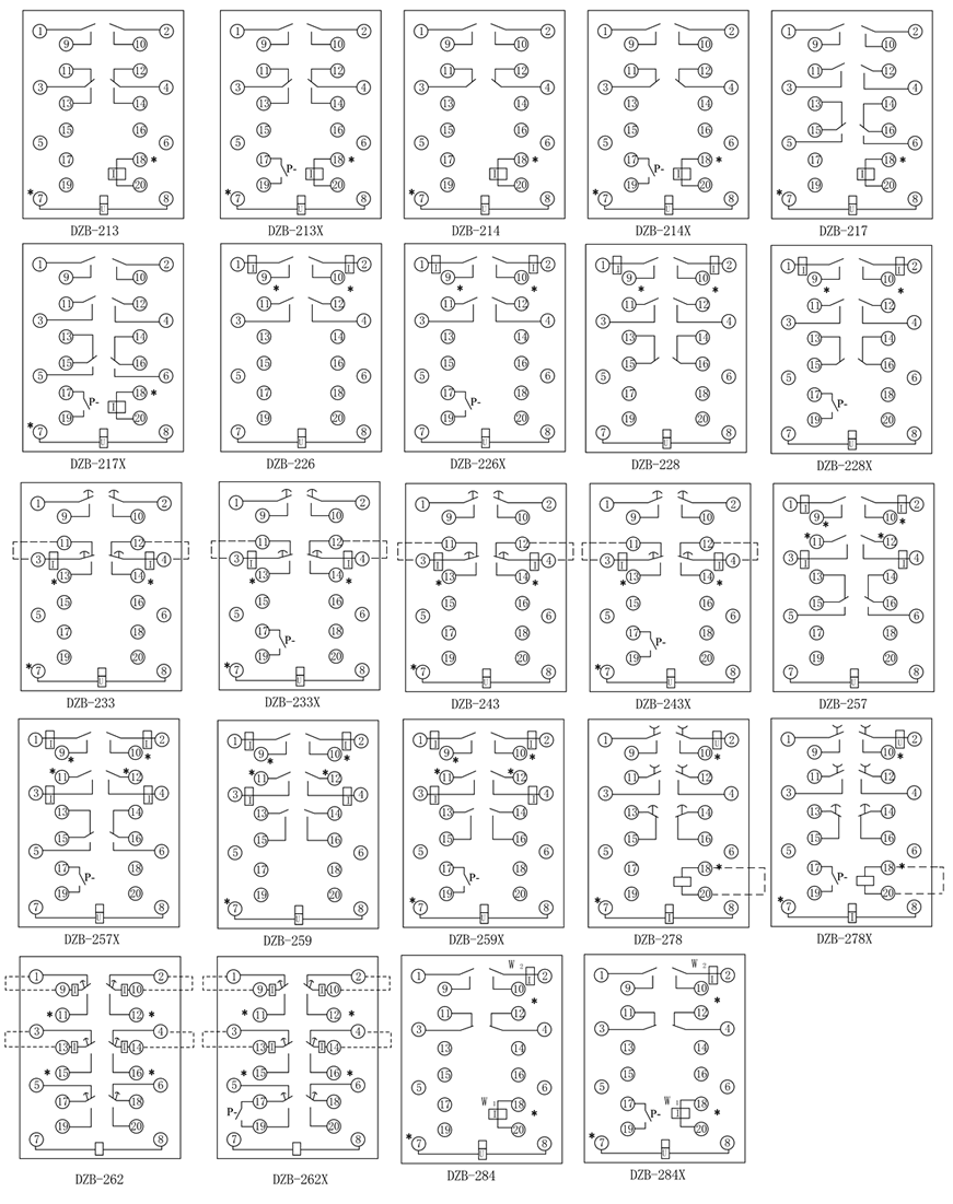DZB-284,DZB-284X接线图