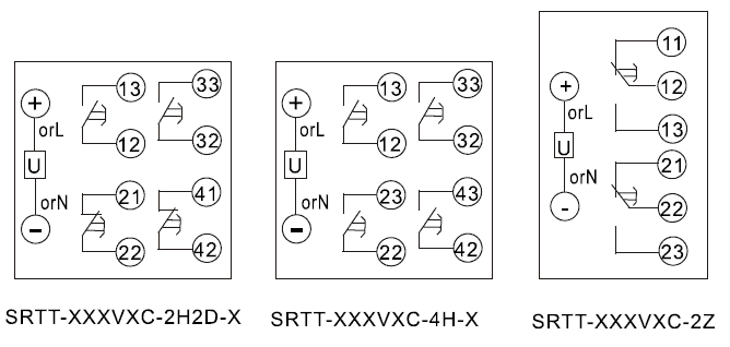 SRTT-220VDC-2H2D-C内部接线图