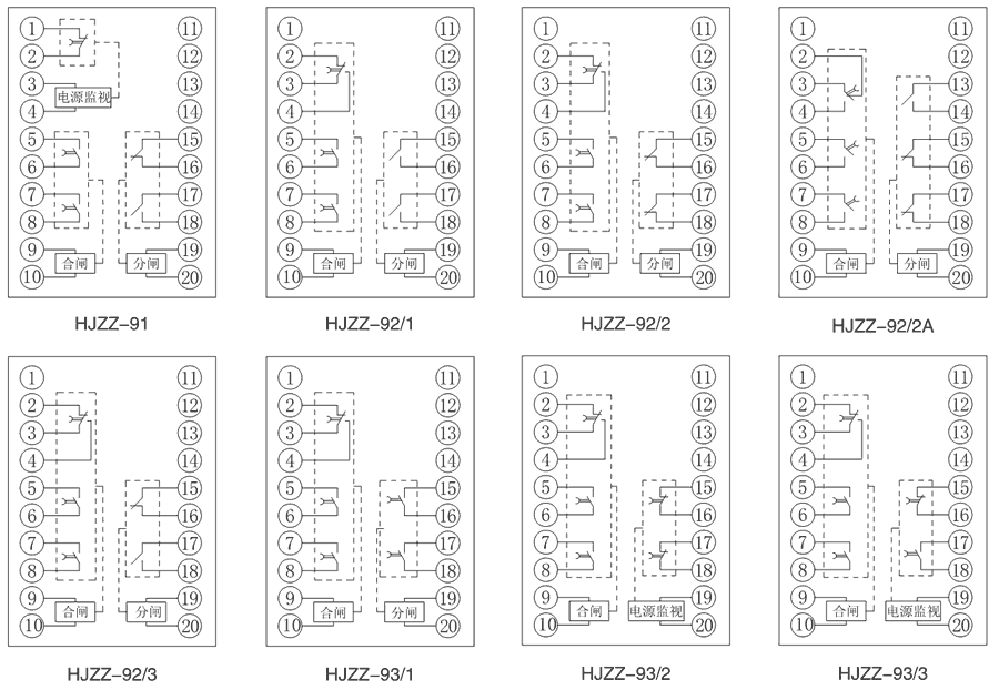 HJZZ-92/2A内部接线图