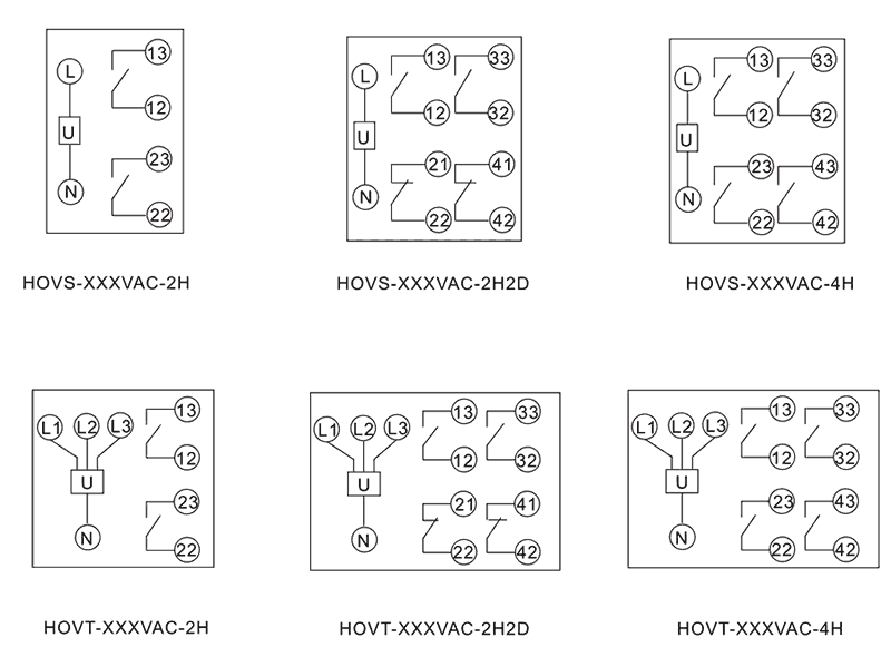 HOVS-100VAC-2H2D内部接线图